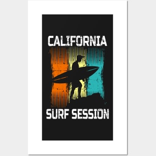 California Surf Session Posters and Art